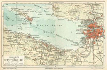 : 1888 map of the Kronstadt bay