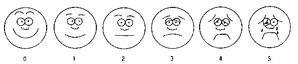 痛みの評価スケール(Wong-Baker によるフェース・スケール)