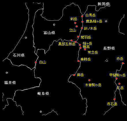 山の位置関係