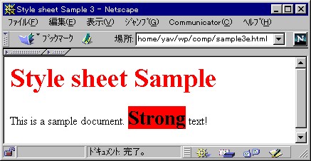 sample3e.html Navigator 4.0 screen