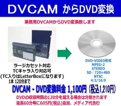 DVCAM→DVD変換