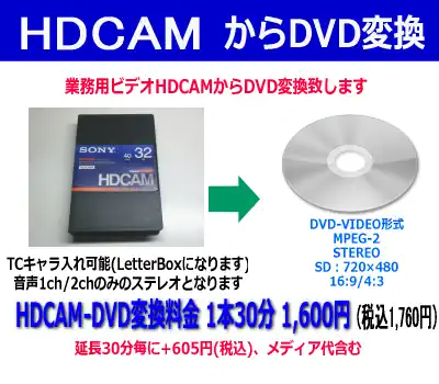 HDCAM→DVD変換