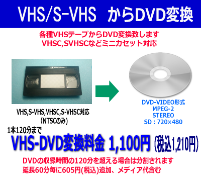 ダビング Dvd 動画変換 横浜市中区 松澤企画 Vhsからdvd ブルーレイ変換