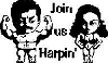 join us harpin'