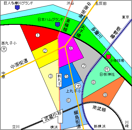 丸子地区概略図