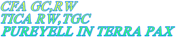 CFA GC,RW  TICA RW,TGC PUREYELL IN TERRA PAX