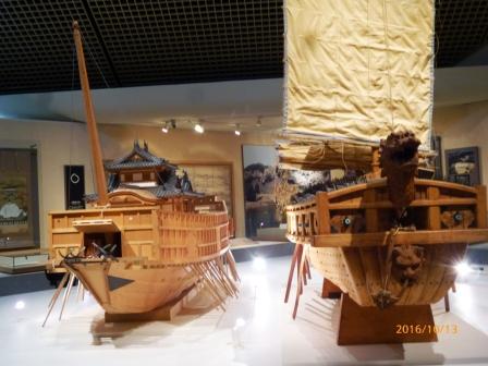 朝鮮出兵時の両舟 名護屋城博物館:撮影2015.10.13