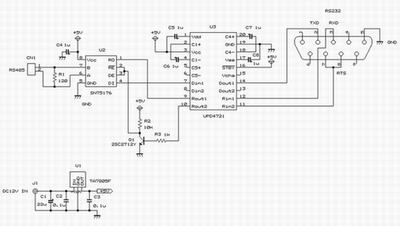 RS232-RS485 converter schematics
