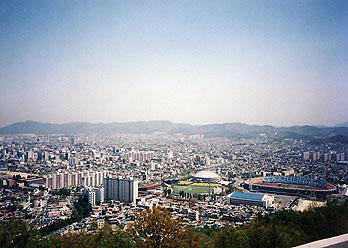 韓国・大田　宝文山公園からの眺め