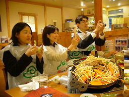 ジンギスカンで昼食