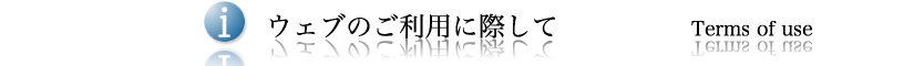 ウェブのご利用に際して